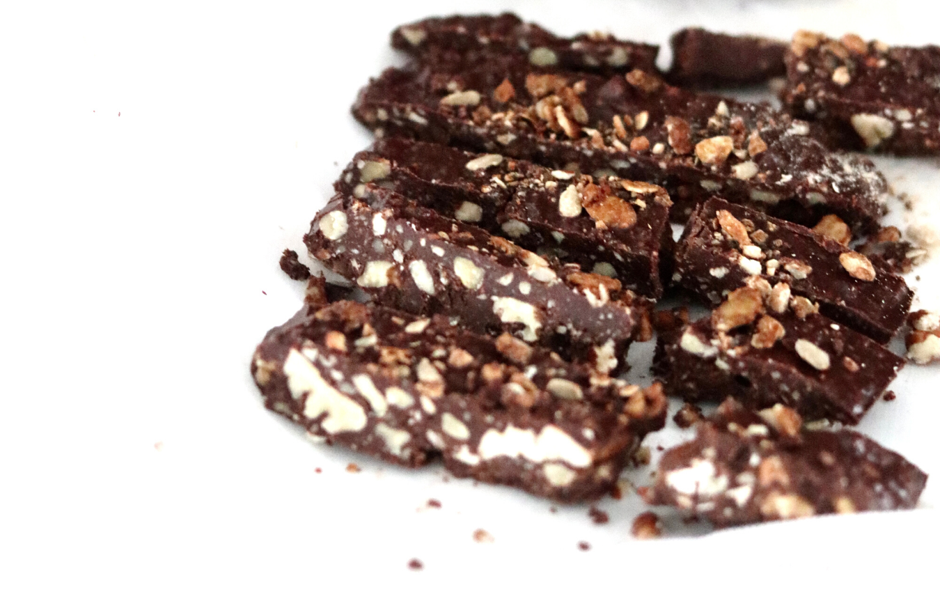 Nutty Chocolate Fudge Strips – LIVA