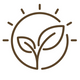 Natural goodness icon in LIVA’s theme brown