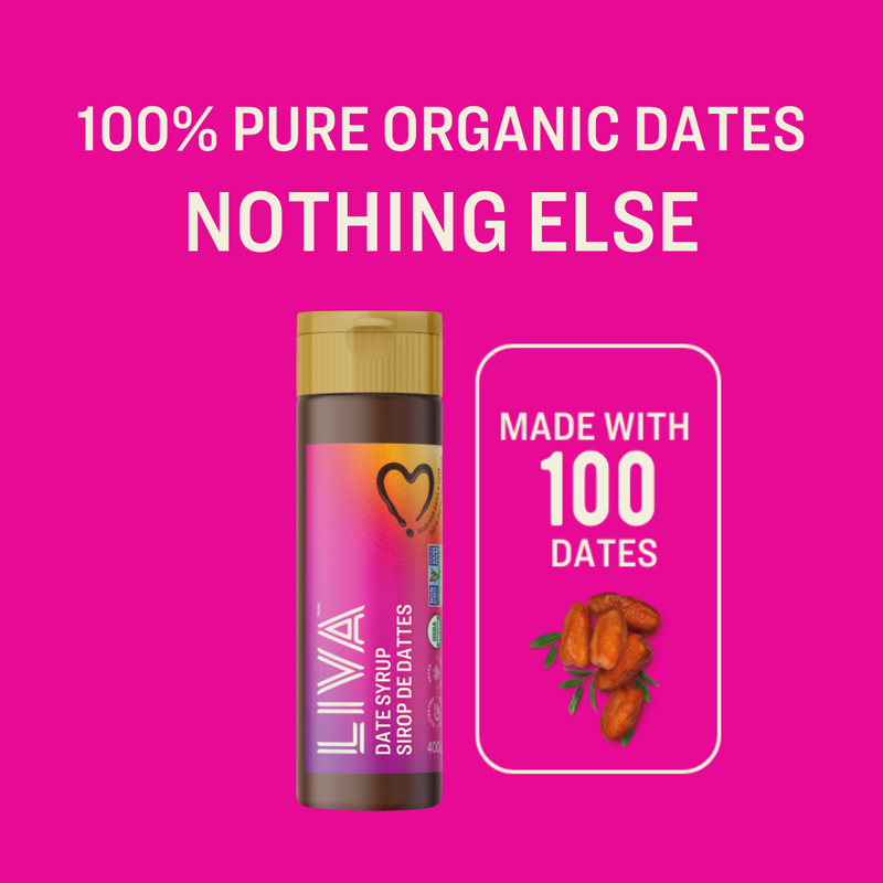 LIVA 100% Pure Organic Date Syrup 400g x 5 Bundle