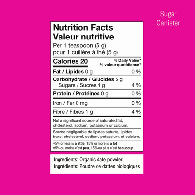 Date Sugar nutritional facts