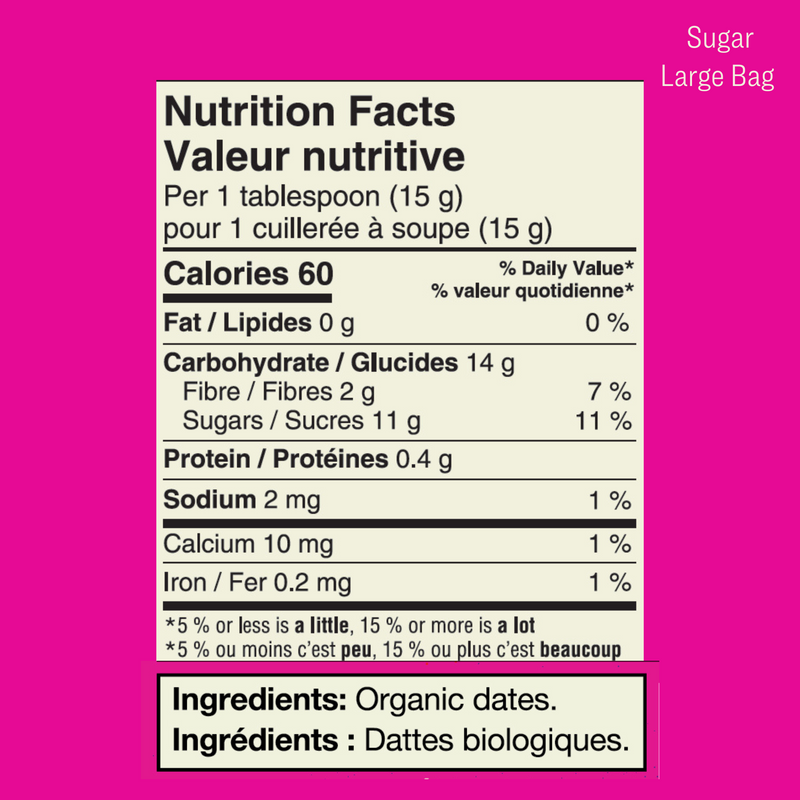 Date Sugar Nutritional facts